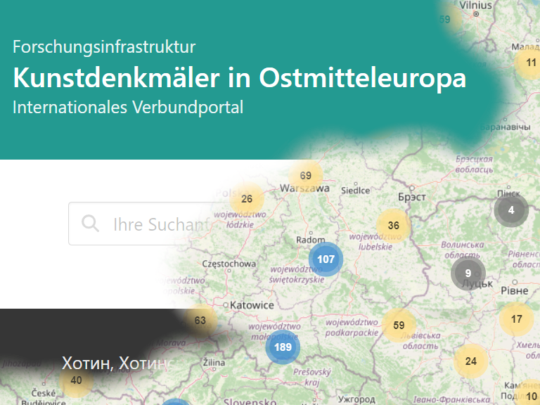 Webseite von Forschungsinfrastruktur Kunstdenkmäler in Ostmitteleuropa